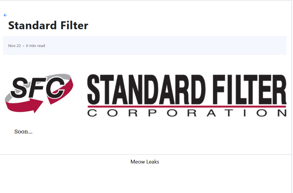 Standard Filter