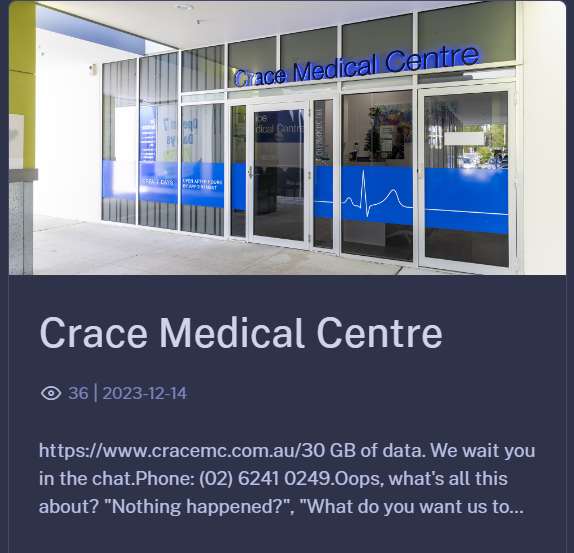 Crace Medical Centre