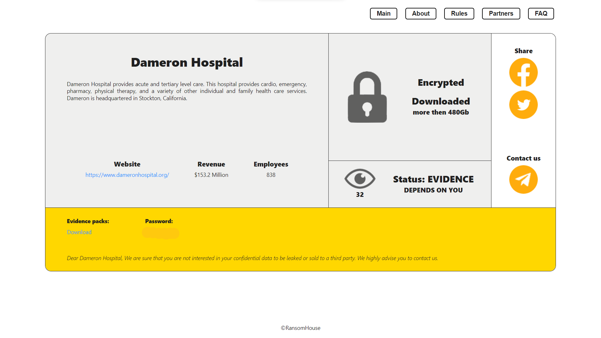 Dameron Hospital