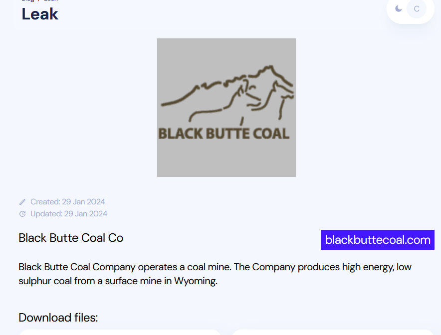 Black Butte Coal Company
