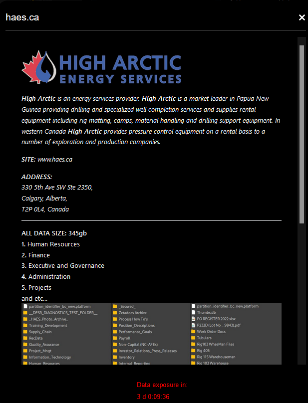 High Arctic Energy Services