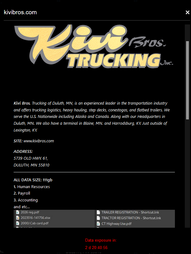 Kivi Bros. Trucking