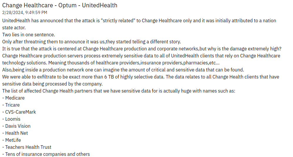 UnitedHealth’s Change Healthcare